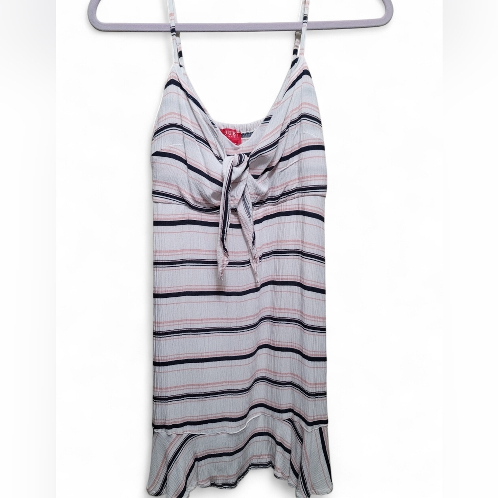 Guess Pink and Navy Striped Dress